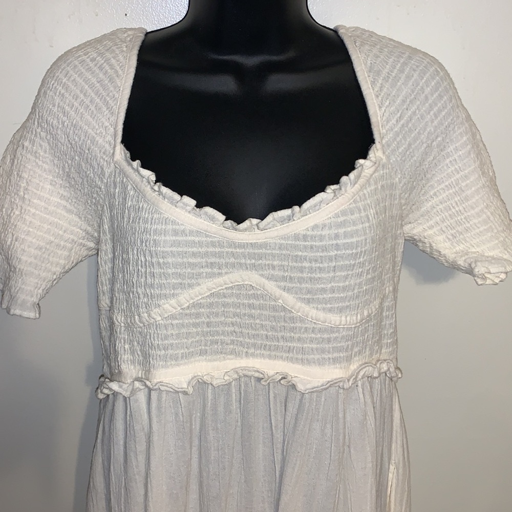 Free People Cottagecore Coastal Prairiecore boho slub Cotton Maxi - Picture 2 of 15